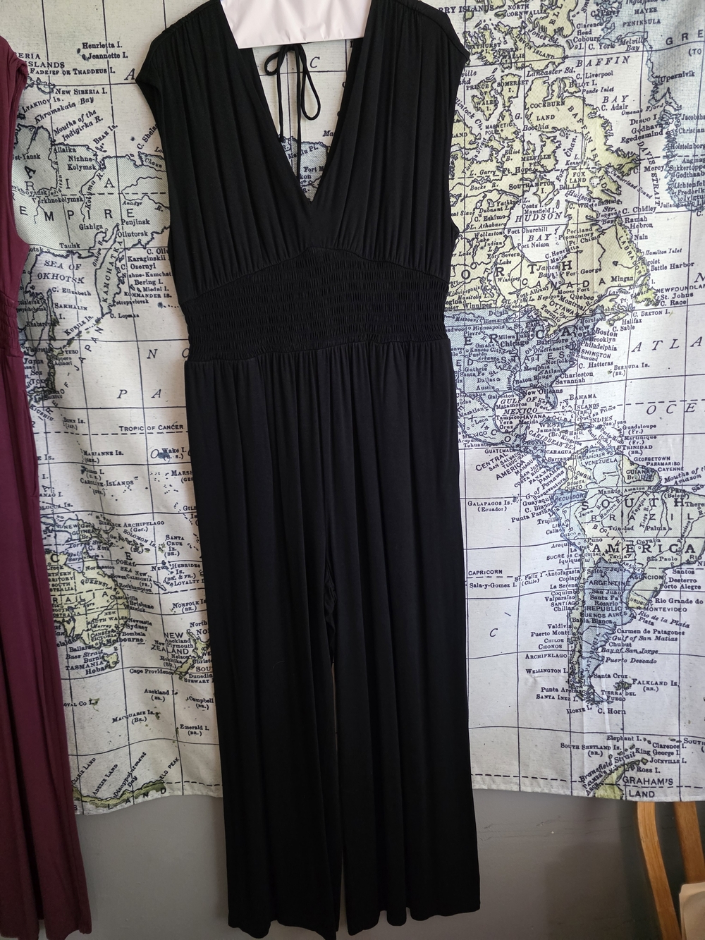 Old Navy Black V-Neck Wrap Jumpsuit